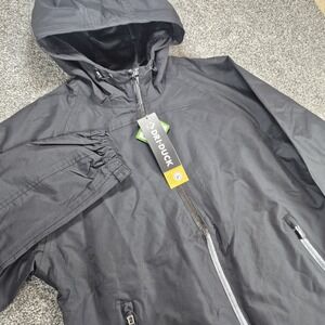 Dri Duck Torrent Jacket Mens Small Black Storm Shield Waterproof Hooded